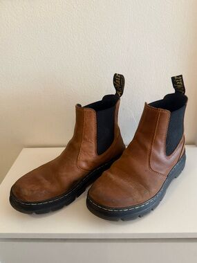 Dr. Martens Men’s Leather Embury Chelsea Boots - Brown- Size US8- good condition